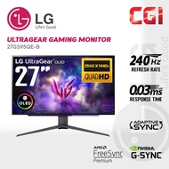 LG 27" Ultragear 27GS95QE-B OLED QHD 240Hz 0.03ms G-Sync Freesync HDR True Black 400 Ergonomic Gamin