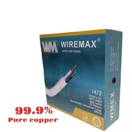☊❁☏WIREMAX PDX twin-core wire 75 meters Model: (14/2&amp;12/2) 99.9% pure copper