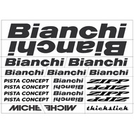 <NEW> 22 pcs Bianchi Zip Miche decals set frame cycling sticker for fixie road bike mountain bike