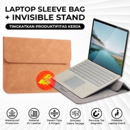 New 2in1 Stand Slim Tipis Laptop Standing Holder Foldable Sleeve Bag