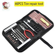46 Piece Tire Repair Tool Set Emergency Puncture Kit Car Motorbike EV Roadside Garage Workshop Tools