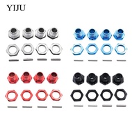 [YIJU] 4 Pieces RC Hex Wheel Hubs RC Hex RC Car Accs Replacement DIY M17 Extended Model