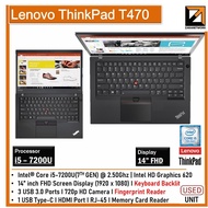Lenovo ThinkPad T470/T470s/T570 Business Laptop(1 YEAR WARRANTY T&C)Core i5/i7(7th Gen)14"inch FHD
