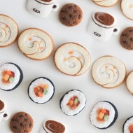 羊毛氈手作 甜點系列 壽司蛋糕曲奇咖啡 原創手工磁鐵冰箱貼飾品