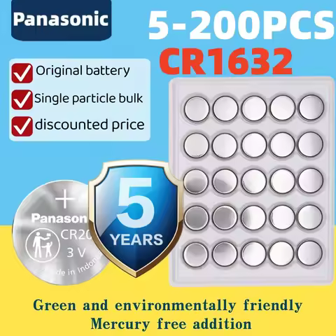 Panasonic CR1632 Battery 3V1632 Lithium Battery DL1632 BR1632 KCR1632 For Car Remote Control Watch B
