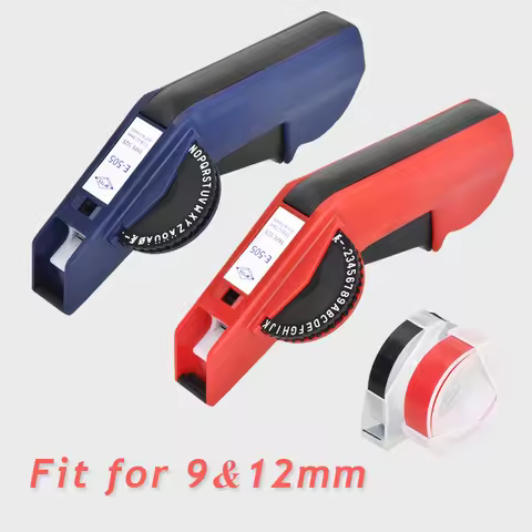 Original Motex E5500 E-505 Manual Label Maker e-5500 Fit For 9/12mm DYMO 3D Embossed Tape Can Replac