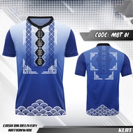 Modern Barong Tagalog Philippine Ethnic Shirt for Men Women Polo Shirt Black Blue Full Sublimated 3D