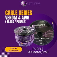 4 AWG Venom Car Cable - Venom 4 AWG 1 Roll Purple Black Cable/ VenomSTRUM 4 AWG Venom Cable/ - Premi