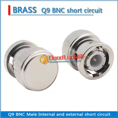 Q9 BNC Male Circuit breaker Internal and external short circuit copper 50 ohm RF Brass Adapters