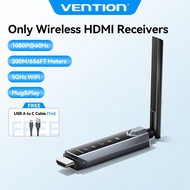 Vention Wireless HDMI Extender Kit Only 1RX Up to 200m&657(ft) 5GHz 1080P@60Hz for TV Projector Gami