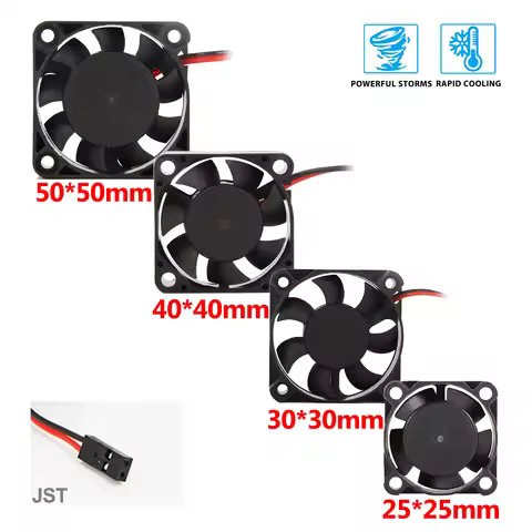 25/30/40/50mm RC Fan 5-12V DC Heat Sink High Wind Rapid Cooling Max 16380RPM 30/60/120/150A ESC 36/4