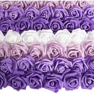 Foam Roses Bulk Roses Artificial Flower Heads Purple Foam Flowers 10 Pcs Foam Rose Heads for DIY Wed