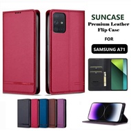 Case Wallet Leather SAMSUNG A71 casing hp leather wallet FLIP COVER WALLET SAMSUNG A71
