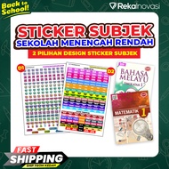 Sticker Subjek Sekolah Menengah Rendah Label Subjek Sticker Mata Pelajaran Subjek Menengah Rendah St