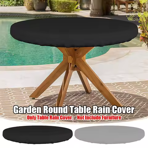 Round Table Cover Outdoor Garden Furniture Rain Cover Waterproof Oxford Sofa Protection Garden Patio