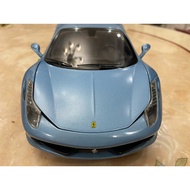 1 18 Hot Wheels Ferrari 458italia, Ice BlueDefective CarNo Missing Parts, Wheel Rearview Mirror Has 