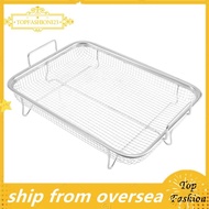[TopFashion] Air Fryer Basket for Oven Stainless Steel Air Fryer Grill Basket Non-Stick Air Fryer Me