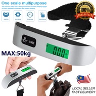 50kg/110lb Digital LCD Electronic Luggage Scale Portable Hanging Weight Scales Timbang Beg Penimbang