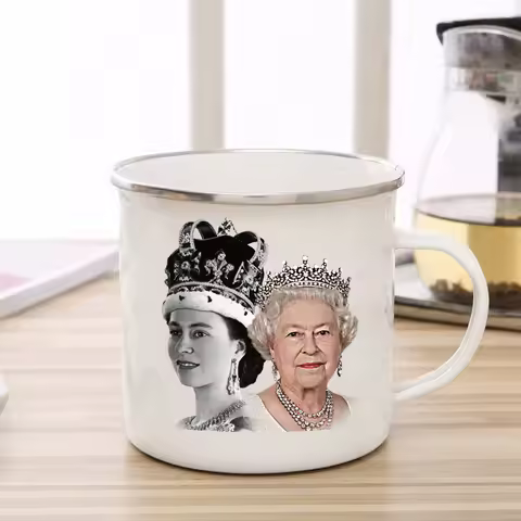 Platinum Jubilee Of Elizabeth Ii Queen O Mug Handle Round Printed Drinkware Picture Tea Photo Coffee