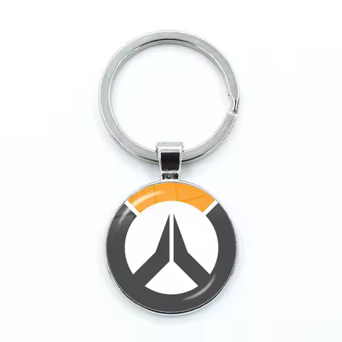 Overwatch Keychains Hot Online Game Anime Key Rings Heroes Logo KeyChain Cabochon Cover Jewelry Gift