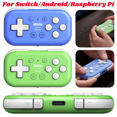 8Bitdo Micro Bluetooth Mini Gamepad Pocket Controller Support for 2D Games Wireless Gamepad for Nint
