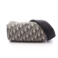 Christian Dior Oblique Roller Shoulder Crossbody Bag 帆布皮革 米色 二手