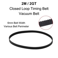 2M / 2GT Vacuum Belt 120mm, 142mm, 162mm, 200mm, 280mm, 400mm, 610mm, 1220mm - 6mm width Closed Loop