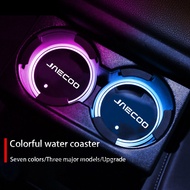 Jaecoo Car Water Cup Coaster Holder 7 Colorful Led Atmosphere Light For Chery Jaecoo J5  J6 J7 J8 7 