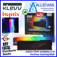 (ALLSTARS : We are Back / DIY Memory PROMO) KLEVV 16GB (2x8GB) KLEVV CRAS X / Cras-X RGB DDR4 3600MHz CL18 RAM Kit / Gaming Deskop RAM / Long DIMM / ARGB / 2pieces KIT (KD48GU880-36A180X) (Warranty Ltd Lifetime with Tech Dynamic)