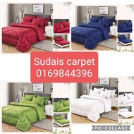 COMFORTER 7IN1 QUEEN DAN KING CADAR BEDSHEET BEDSHEET SET COMFORTER SET