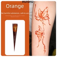 HUISHU Henna Tattoo Cream, Black Brown Semi-permanent Henna Paste Cone, Henna Tattoo Cream Easy-To-U