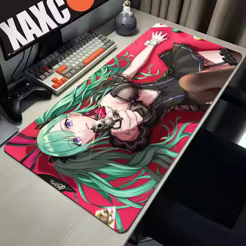 Anime Girl VTuber VSPO Mousepad Large Keyboard Desk Mat Gaming Mouse Pad LockEdge Non-slip Mat HYBXA