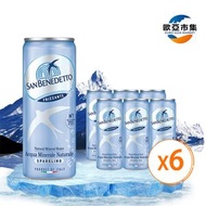 聖碧濤 - 聖碧濤 意大利【6罐】天然有氣礦泉水 - 6x 330毫升(平行進口)