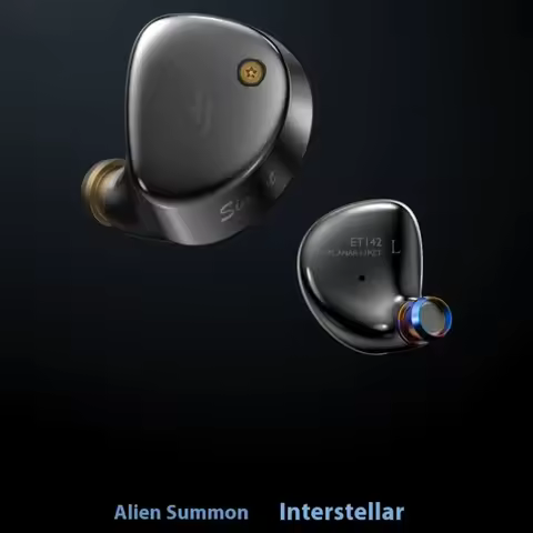 SIMGOT ET142 Large Aperture Magnetic Planar PZT IEMs Wired HiFi in Ear Earphone Monitor with LC7 Cab
