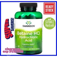 Betaine HCl Hydrochloric Acid with VegPeptase 250 Veggie Capsules