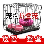 Cat Cage Double-Layer Dog Cage Small Dog Medium-Sized Dog Large Dog Teddy Rabbit Cage Dog Cage Indoor Pet Folding Dog Ca