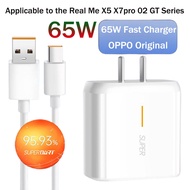 For OPPO 65W Charger Supervooc Fast Charger With USB Type-C Cable Super Vooc Fast Flash Charger Adapter For OPPO Realme X7 Oppo Reno 5 5G 3 4 Pro Find X2 ACE