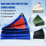 Tarpaulin kanvas kalis air hijau-biru, awning, kanvas perkhemahan, penutup khemah pasar malam