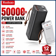 Yoobao Powerbank 100W Fast Charging with Huge Capacity 50000mAh For Laptop & Mobile Phone H5PRO/H5