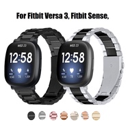 Luxury Fitbit Versa 3 / Fitbit Sense Strap Staineless steel Metal Watchband Replacement Fitbit Versa