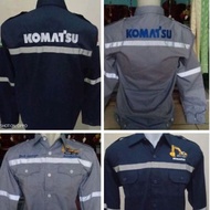 wearpack Komatsu full bordir baju wearpack Komatsu kemeja Komatsu wearpack atasan Komatsu Seragam Ko