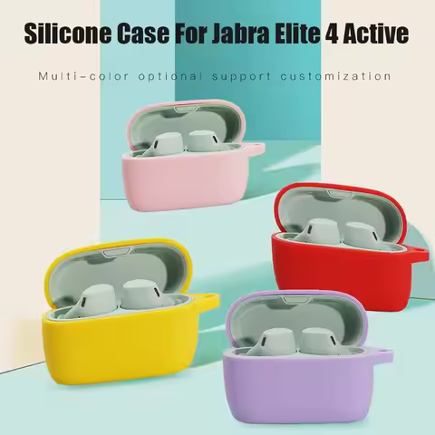 Soft Earphone Accessories Cover Case Protective Silicone For Jabra Elite 4 Active