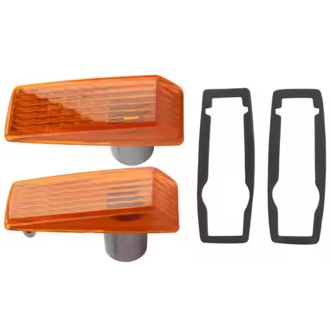 VC-Innovative-2Pcs Car Fender Turn Signal Light Indicator Repeater Lamp Cover Yellow For Mercedes Be