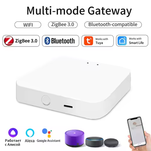 Tuya Multi Mode ZigBee Bluetooth Gateway Hub Wireless Smart Home App Remote Controller Bridge Voice 
