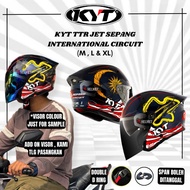 KYT TTR JET SEPANG INTERNATIONAL CIRCUIT HELMET DOUBLE VISOR - HELMET KYT OPEN FACE