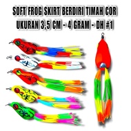 Soft Frog Skirt Slim 3.5 cm and 3.8 cm Standing Tin Cast Soft Plastic