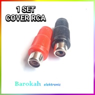 Plastic RCA Cover Set with Female RCA Connection Socket Connector