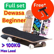 Dewasa / Adult & Elder Kids Four-Wheeled Long Skateboard for Beginner Skateboard, gym fitness equipm