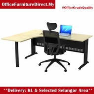 150x150cm 180x150cm Q L Shape Office Table QL1515-M 1815-M (Deliver Ground Floor) Manager Home Offic