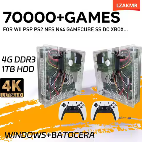 NEW Super Console U7 Plug and Play On TV 1T HDD 70000+ Retro Games Windows11 4G RAM 60 Emulator for 